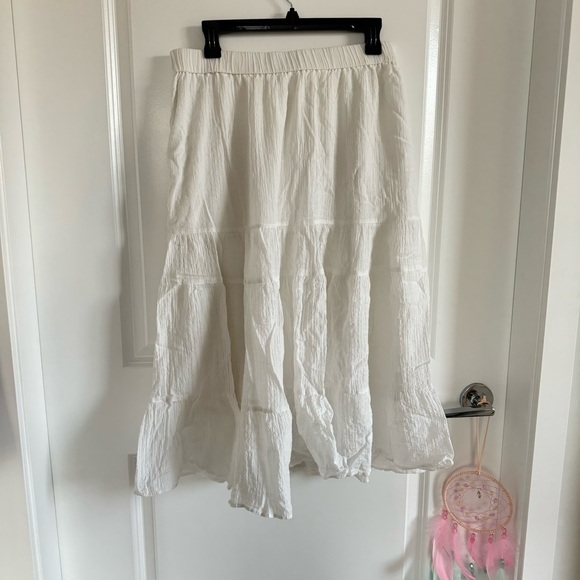 SOLD！JW Anderson X Uniqlo A-Line White Cotton Long Skirt - Picture 4 of 7